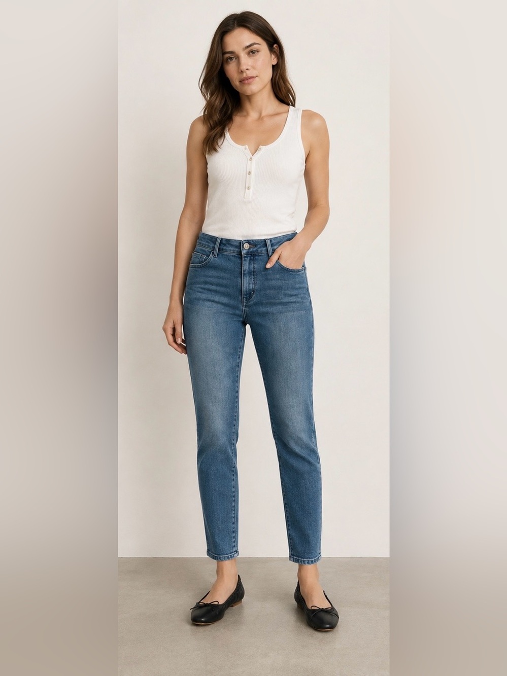 Anthropologie Pilcro Hyphen Slim Straight Jeans Mid Rise size 25